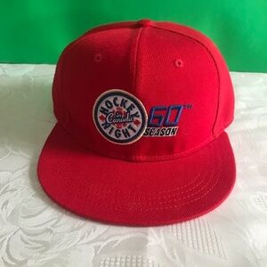 Hockey Night In Canada 60th Season SnapBack Adult Hat Anniversary Budweiser Red